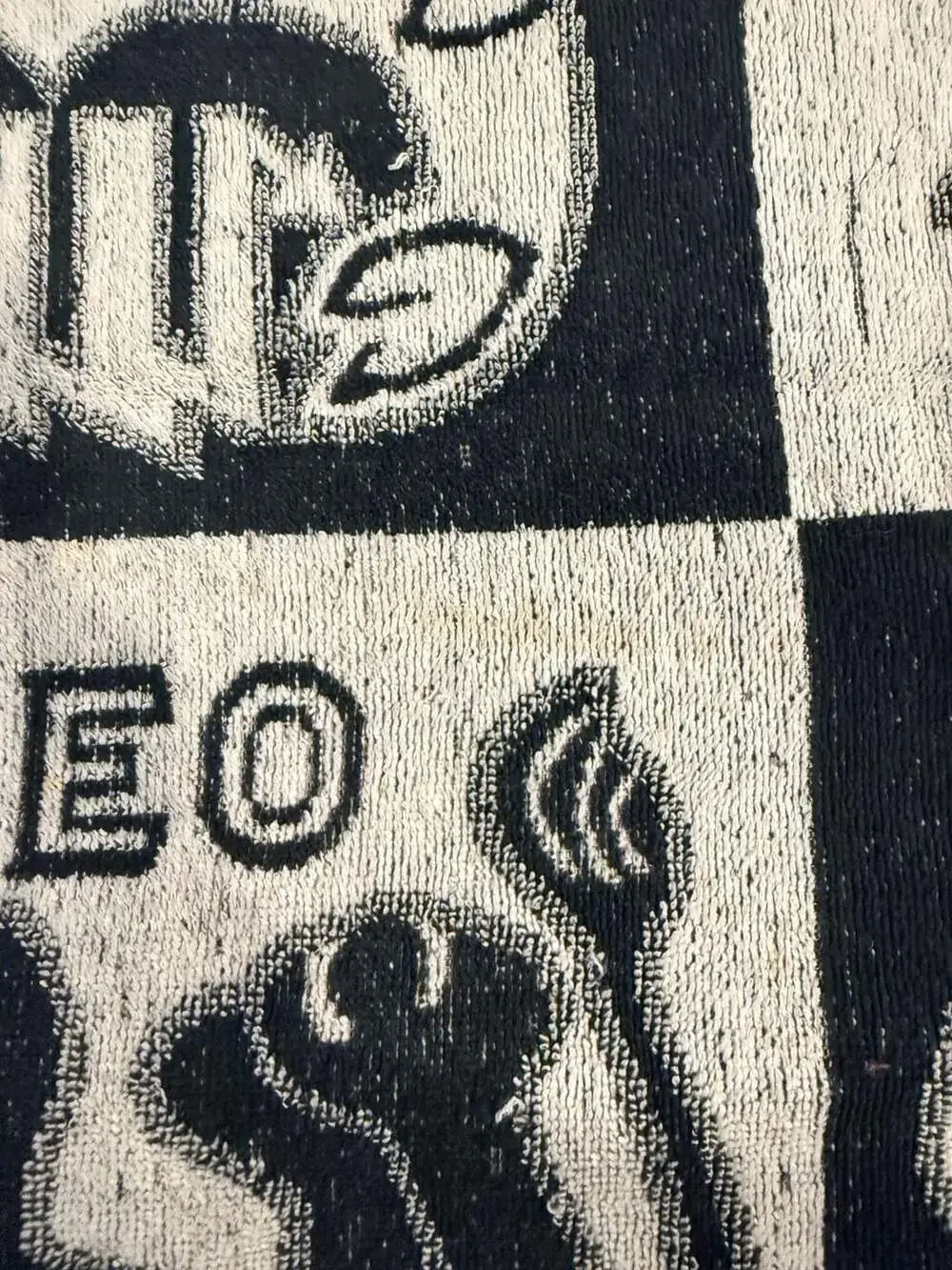 Vintage Black and White Astrology Zodiac Signs Beach Towel
